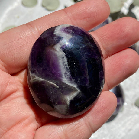 Chevron Amethyst Palmstone CHAP - Nature's Magick