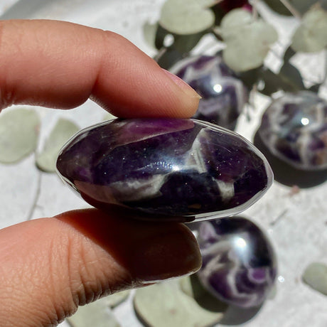 Chevron Amethyst Palmstone CHAP - Nature's Magick