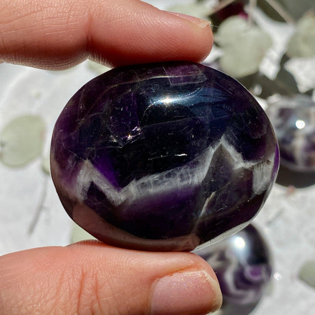 Chevron Amethyst Palmstone CHAP - Nature's Magick