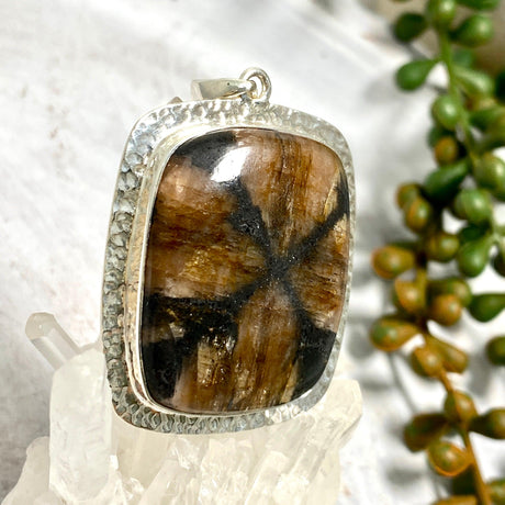 Chiastolite rectangular pendant KPGJ3409 - Nature's Magick