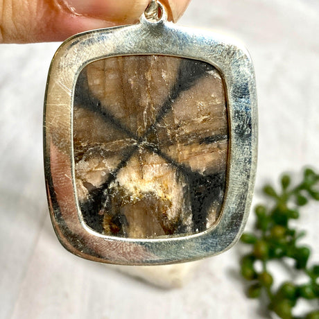 Chiastolite rectangular pendant KPGJ3409 - Nature's Magick