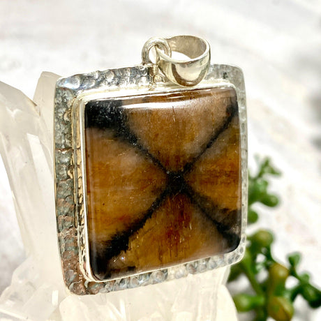 Chiastolite square pendant KPGJ3410 - Nature's Magick