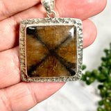 Chiastolite square pendant KPGJ3410 - Nature's Magick