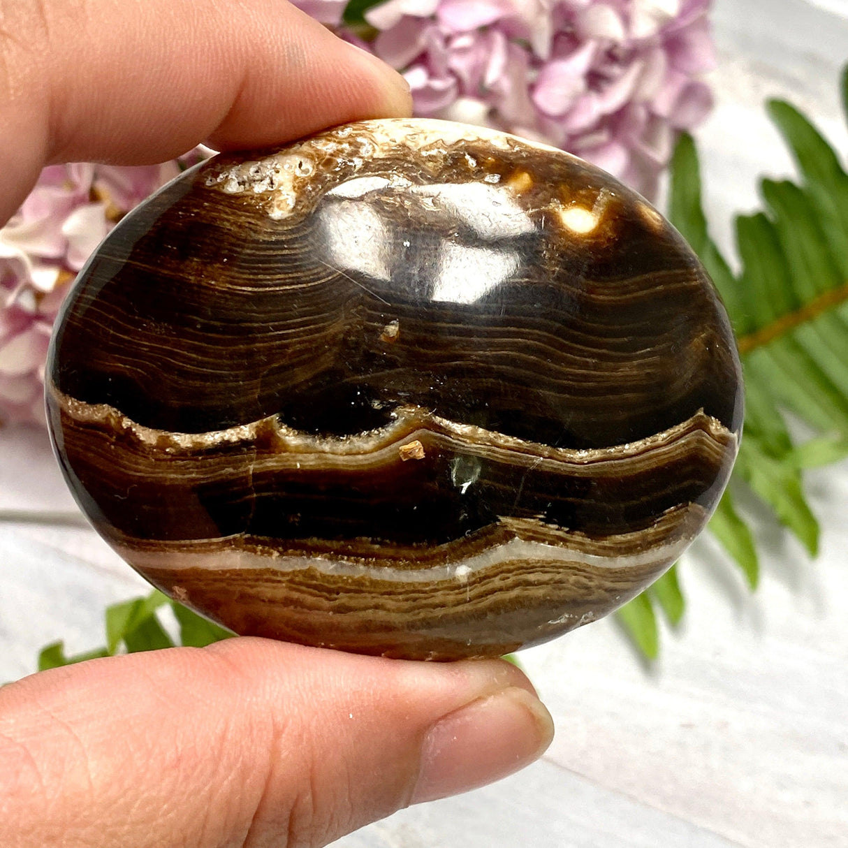 Chocolate Calcite Palmstone CCP-06 - Nature's Magick