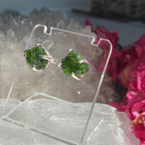 Chrome Diopside raw stud earrings KEGJ1189 - Nature's Magick