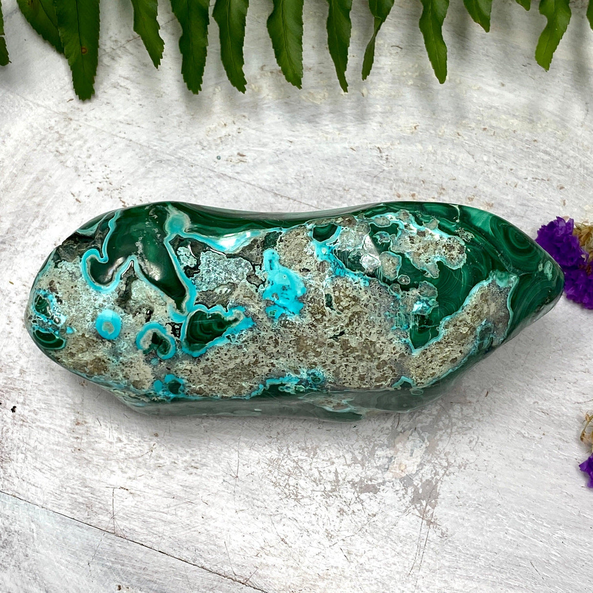 Chrysocolla & Malachite Freeform CR2876 - Nature's Magick