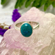 Chrysocolla oval ring s.8.5 KRGJ1980 - Nature's Magick