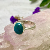 Chrysocolla oval ring s.8.5 KRGJ1980 - Nature's Magick