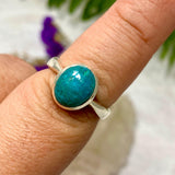 Chrysocolla oval ring s.8.5 KRGJ1980 - Nature's Magick