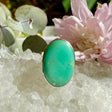 Chrysoprase oval beaten band ring s.10 KRGJ2137 - Nature's Magick