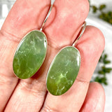 Chrysoprase oval fixed hook earrings KEGJ1267 - Nature's Magick