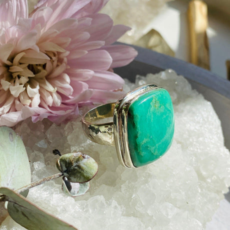 Chrysoprase square ring s.10 KRGJ2140 - Nature's Magick