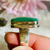 Chrysoprase square ring s.10 KRGJ2140 - Nature's Magick