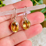 Citrine faceted oval earrings KEGJ788 - Nature's Magick