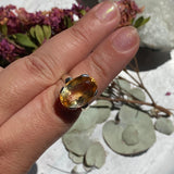 Citrine faceted oval ring s.8 KRGJ1930 - Nature's Magick