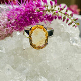 Citrine oval faceted ring s.7 KRGJ2147 - Nature's Magick