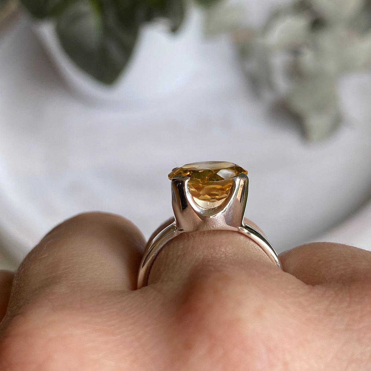 Citrine oval faceted ring s.7 KRGJ2147 - Nature's Magick