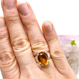 Citrine oval faceted ring s.8.5 KRGJ1526 - Nature's Magick