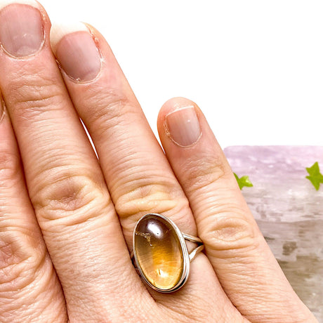 Citrine oval ring s.8.5 KRGJ1116 - Nature's Magick