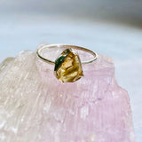 Citrine Raw Crystal Fine Band Ring R3701-CT - Nature's Magick
