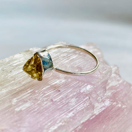 Citrine Raw Crystal Fine Band Ring R3701-CT - Nature's Magick