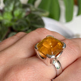 Citrine rectangular faceted ring s.8 KRGJ2150 - Nature's Magick