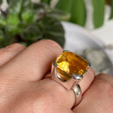 Citrine rectangular faceted ring s.8 KRGJ2150 - Nature's Magick