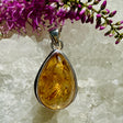 Citrine teardrop cabochon pendant KPGJ3006 - Nature's Magick