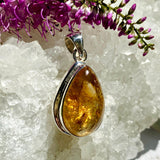 Citrine teardrop cabochon pendant KPGJ3006 - Nature's Magick