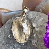 Clear Quartz oval faceted pendant KPGJ2688 - Nature's Magick