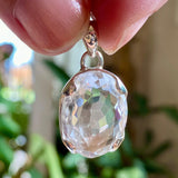 Clear Quartz oval faceted pendant KPGJ2688 - Nature's Magick