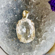 Clear Quartz oval faceted pendant KPGJ2689 - Nature's Magick