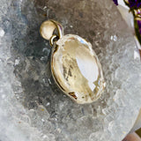 Clear Quartz oval faceted pendant KPGJ2689 - Nature's Magick