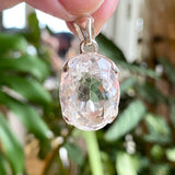 Clear Quartz oval faceted pendant KPGJ2689 - Nature's Magick