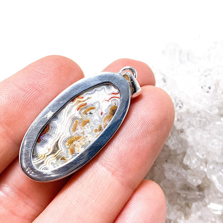 Crazy Lace Agate Oval Cabochon Pendant KPGJ1769 - Nature's Magick