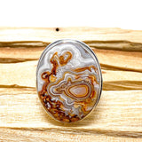 Crazy Lace Agate oval cabochon ring s.10 KRGJ1313 - Nature's Magick