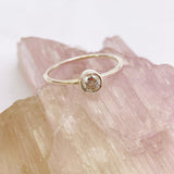 Cubic Zirconia Round Faceted Fine Band Ring R3754-CZ - Nature's Magick