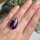 Amethyst teardrop cabochon ring s.6 SS08