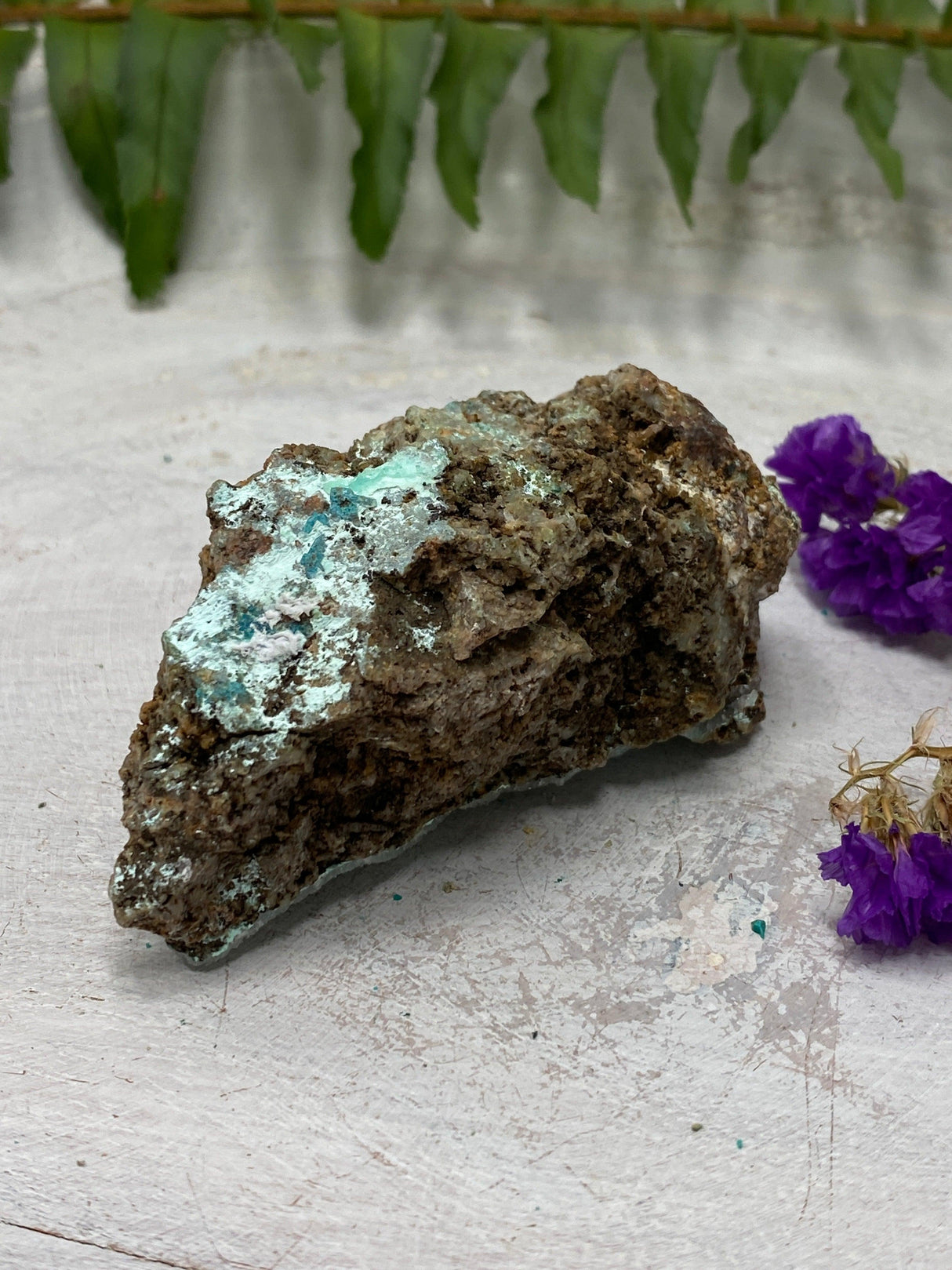 Drusi Coated Chrysocolla CR3276 - Nature's Magick