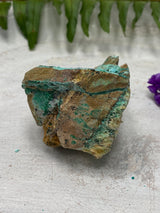 Drusi Coated Chrysocolla, Malachite & Dolomite CR3268 - Nature's Magick