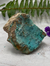 Drusi Coated Chrysocolla, Malachite & Dolomite CR3268 - Nature's Magick