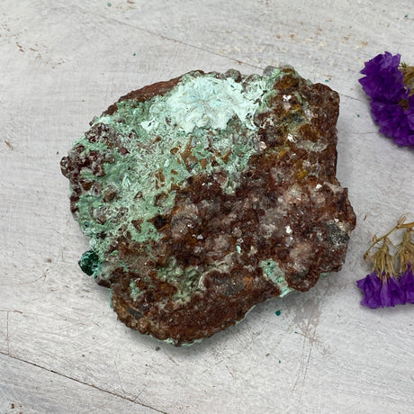 Drusi Coated Chrysocolla, Malachite & Dolomite CR3270 - Nature's Magick