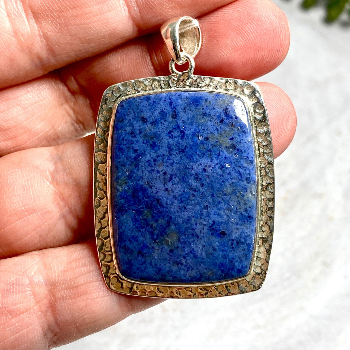 Dumortierite rectangular pendant KPGJ3285 - Nature's Magick