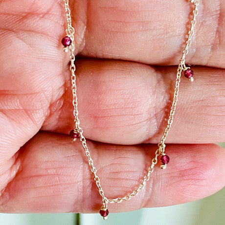 Fine micro-beaded anklet N639 - Nature's Magick