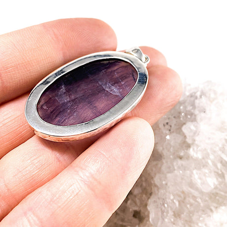 Fluorite purple oval cabochon pendant KPGJ1815 - Nature's Magick