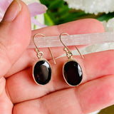 Garnet faceted oval earrings KEGJ813 - Nature's Magick