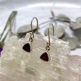 Garnet Petite Triangular Faceted Earrings R2363-GTT - Nature's Magick