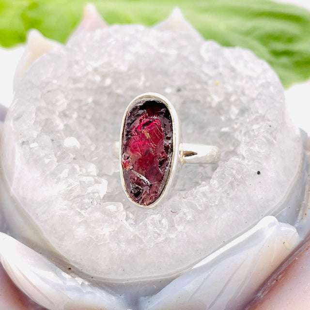 Garnet raw ring s.8 PRGJ127 - Nature's Magick