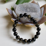 Gold sheen Obsidian bracelet - Nature's Magick