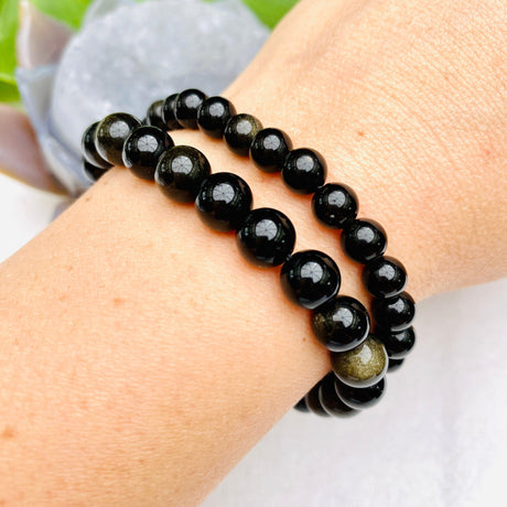 Gold sheen Obsidian bracelet - Nature's Magick